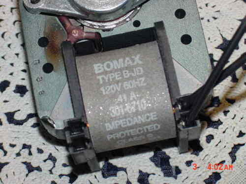 Bomax Projector Cooling Ventilating Motor, Type B-JD, AC Motor 120